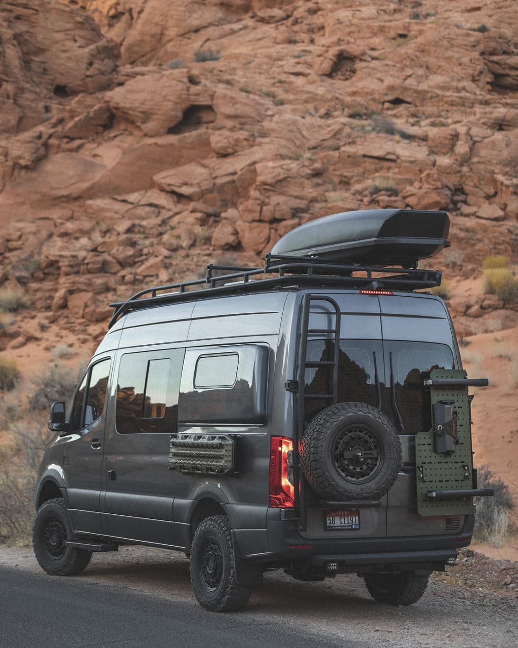 Side profile of 2020 Mercedes-Benz Sprinter with truck suv wheels