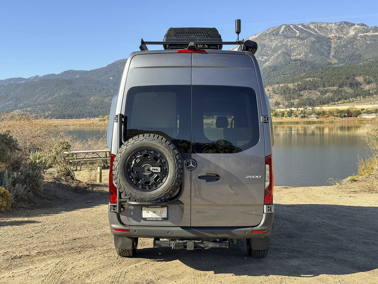 Rear view of 2020 Mercedes-Benz Sprinter with truck suv wheels