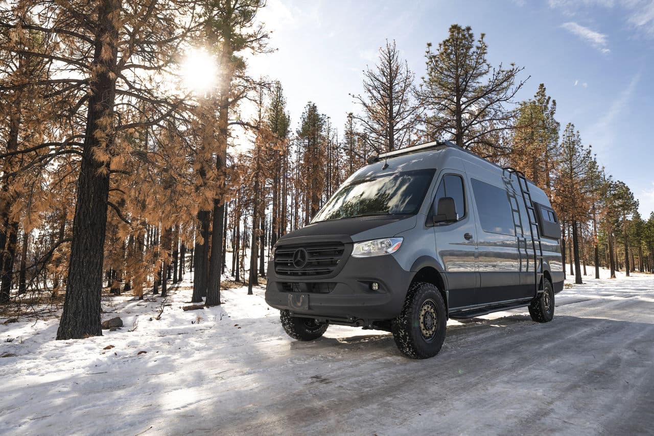 Interior of 2020 Mercedes-Benz Sprinter with wheels