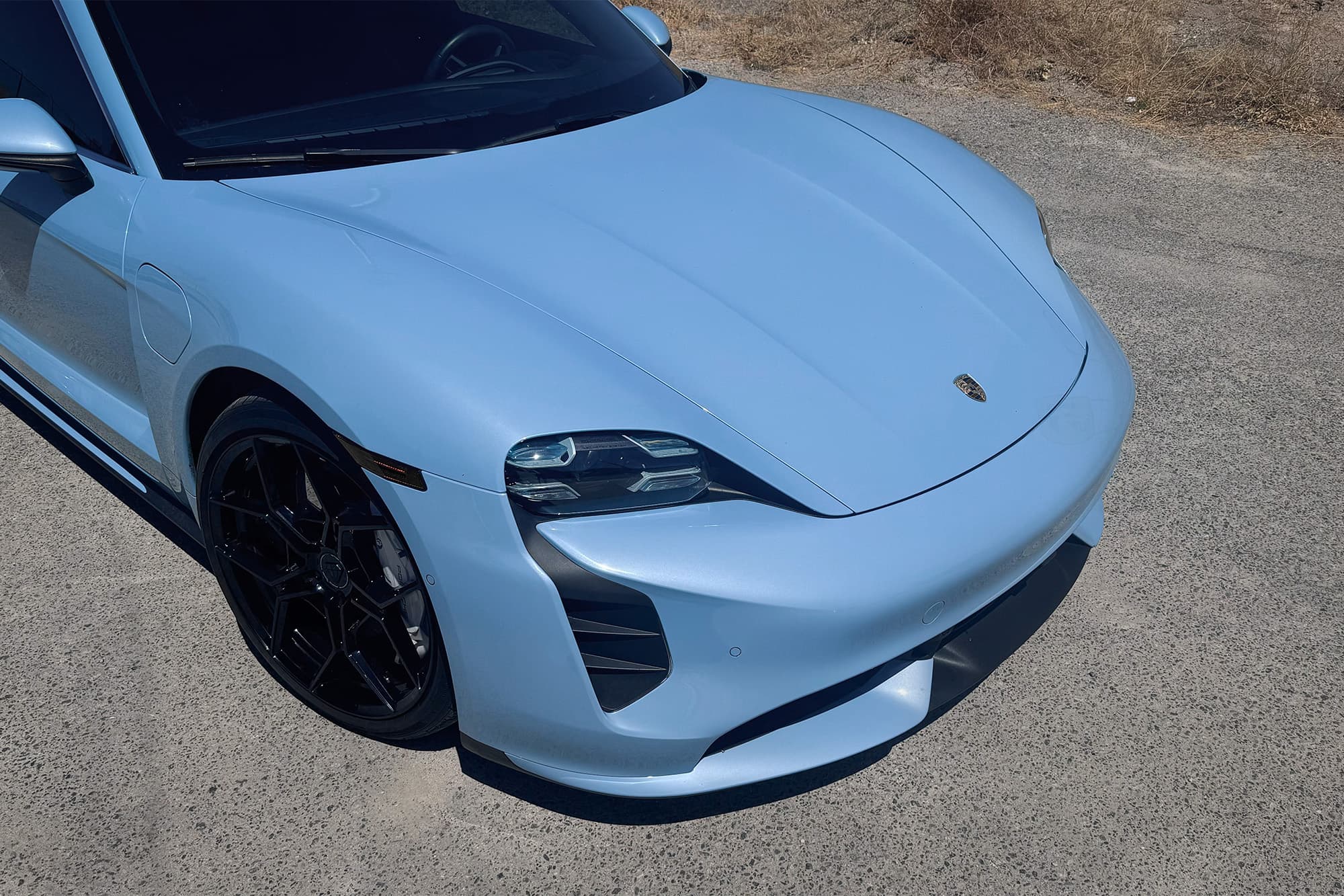 2020 Porsche Taycan Turbo — wheels, rear view