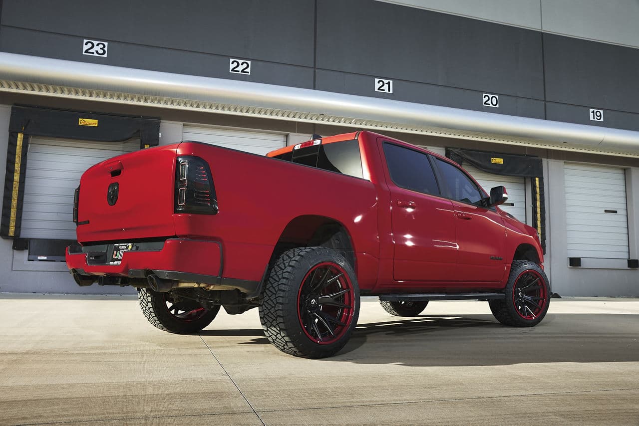 Side profile of 2020 Ram 1500 Big Horn with wheels