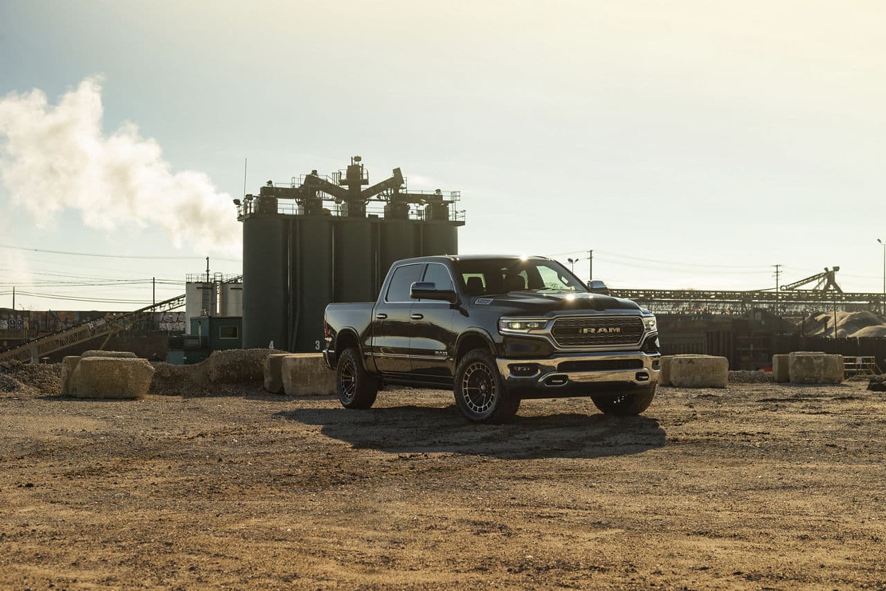 Rear view of 2020 Ram 1500 with wheels