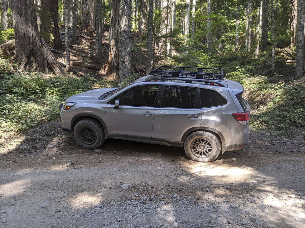 Side profile of 2020 Subaru Forester with wheels