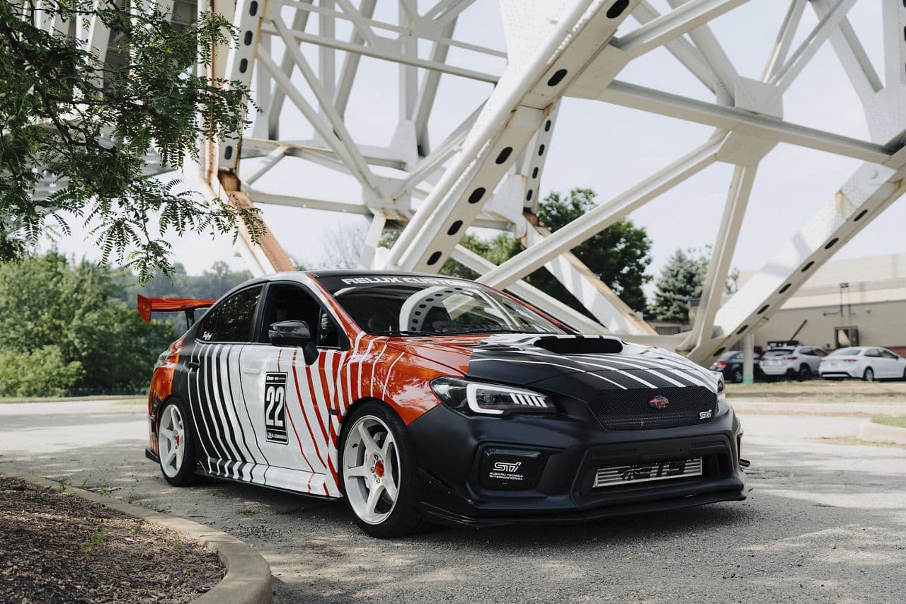 Front view of 2020 Subaru WRX STI with wheels