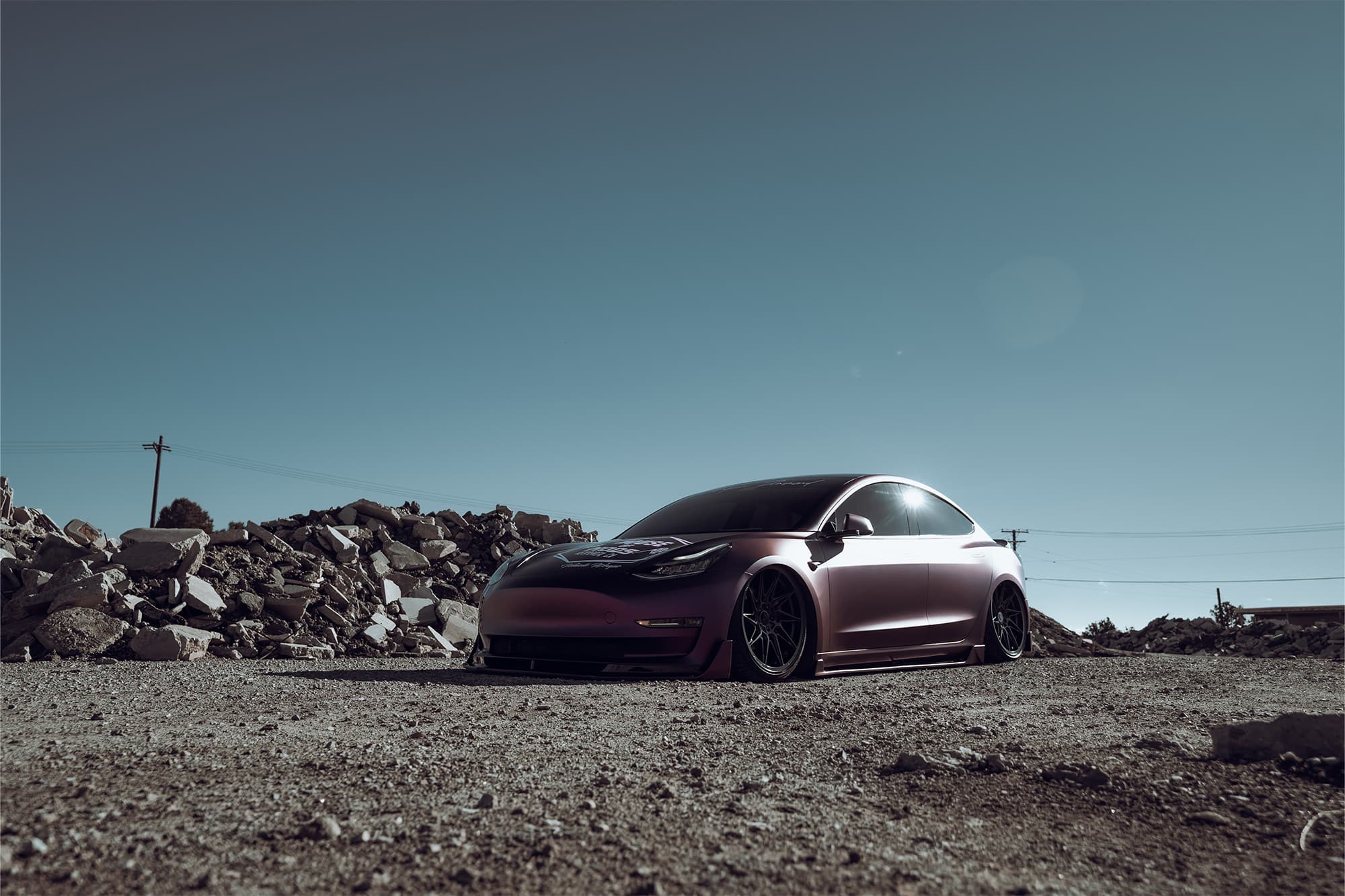 2020 Tesla Model 3 — custom build, side profile
