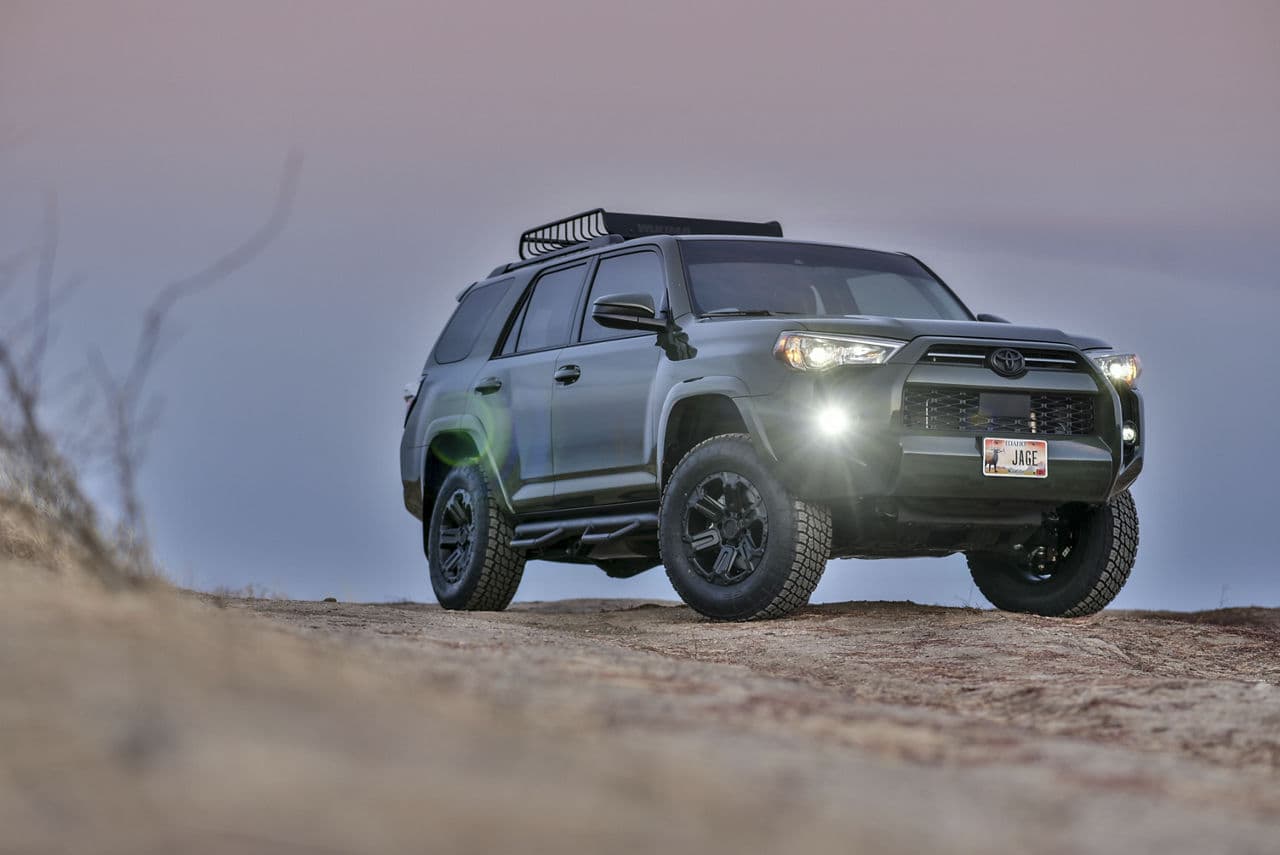 Side profile of 2020 Toyota 4Runner with truck suv wheels
