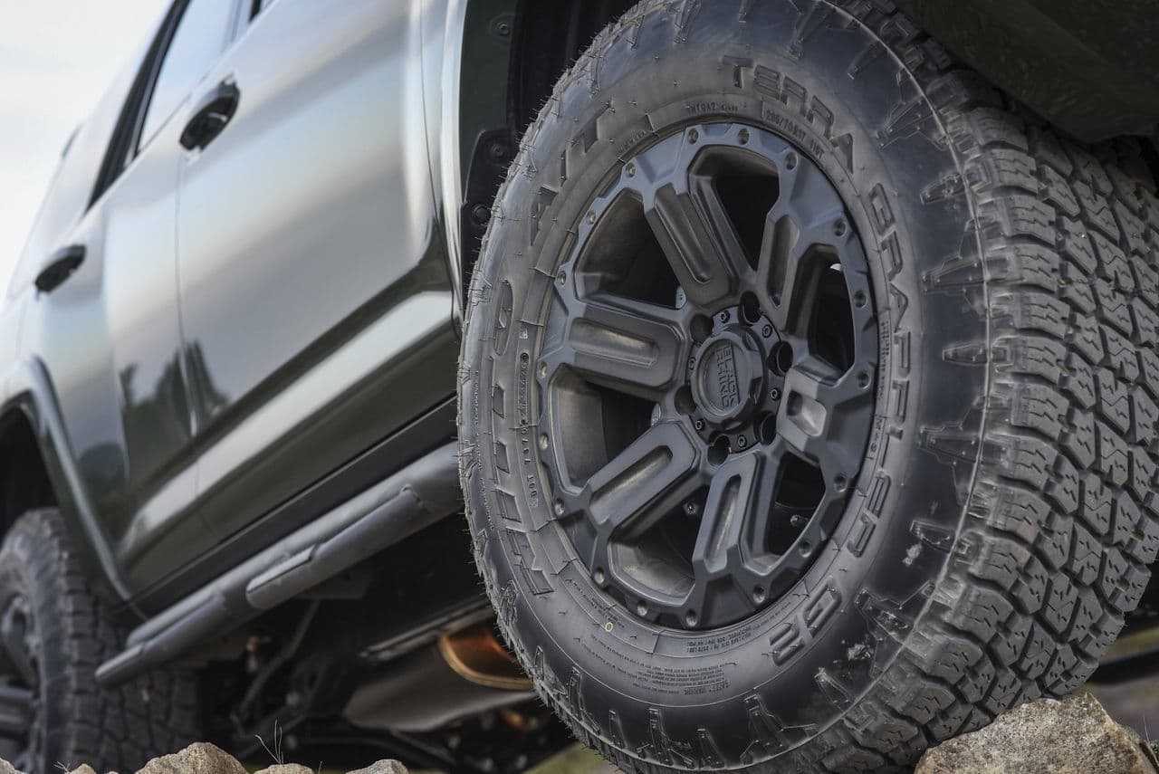 Rear view of 2020 Toyota 4Runner with truck suv wheels