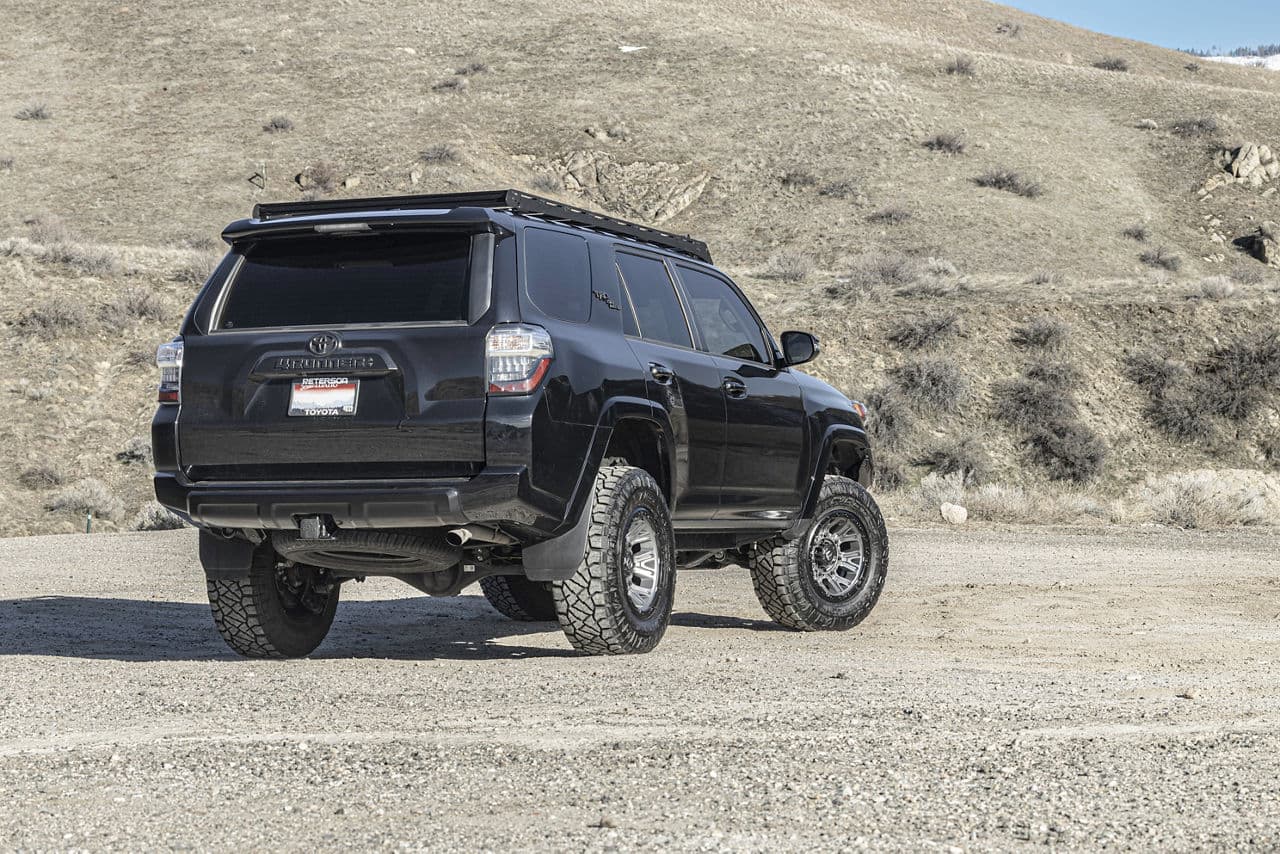 Side profile of 2020 Toyota 4Runner with wheels