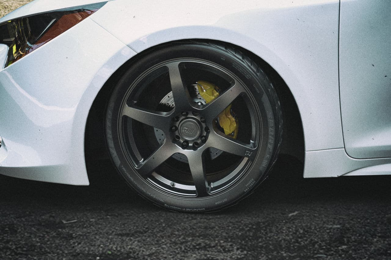 Rear view of 2020 Toyota Corolla with wheels