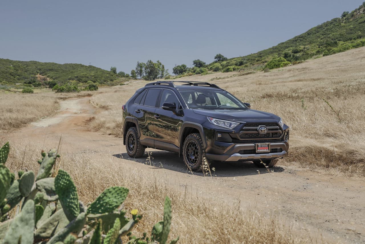 Side profile of 2020 Toyota RAV4 TRD Offroad with truck suv wheels