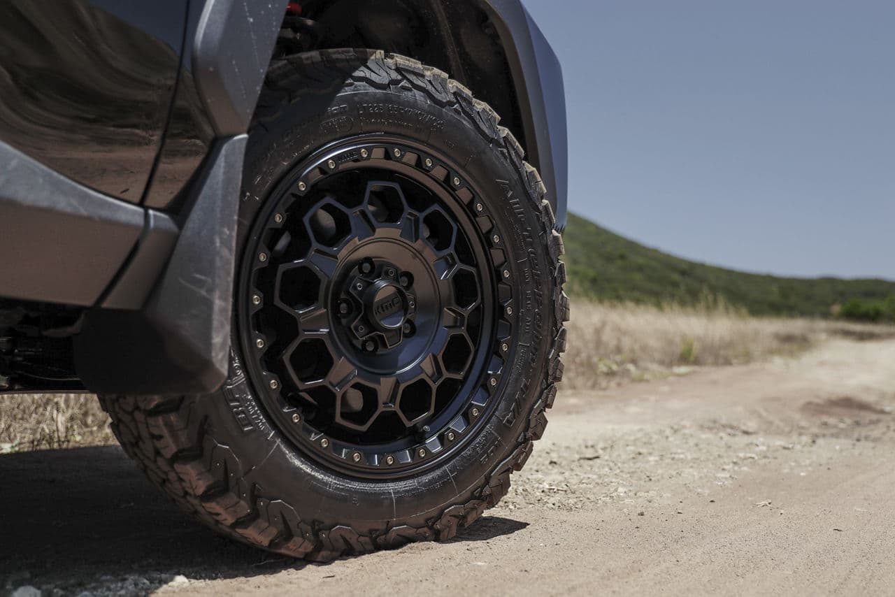 Rear view of 2020 Toyota RAV4 TRD Offroad with truck suv wheels