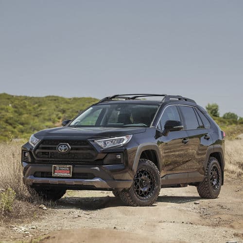 Interior of 2020 Toyota RAV4 with wheels
