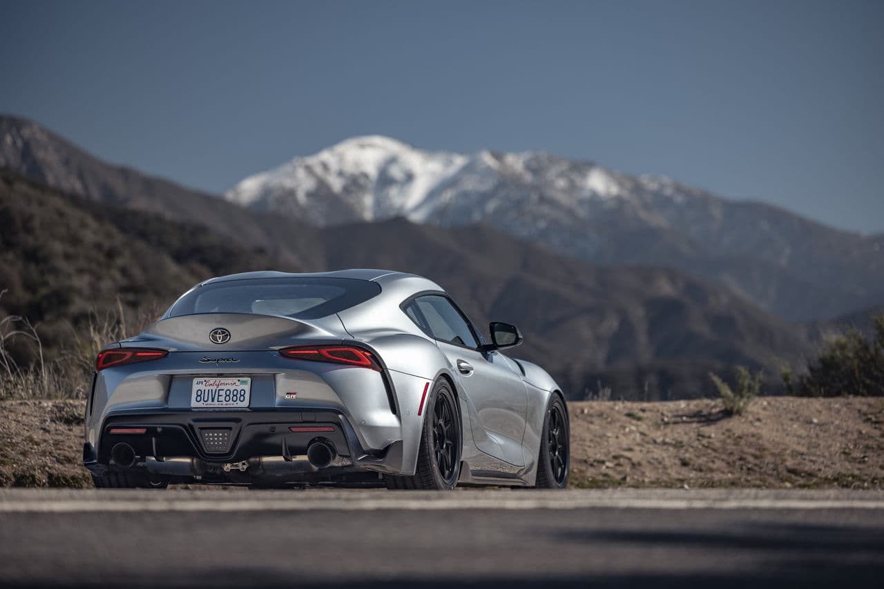 Interior of 2020 Toyota Supra with wheels