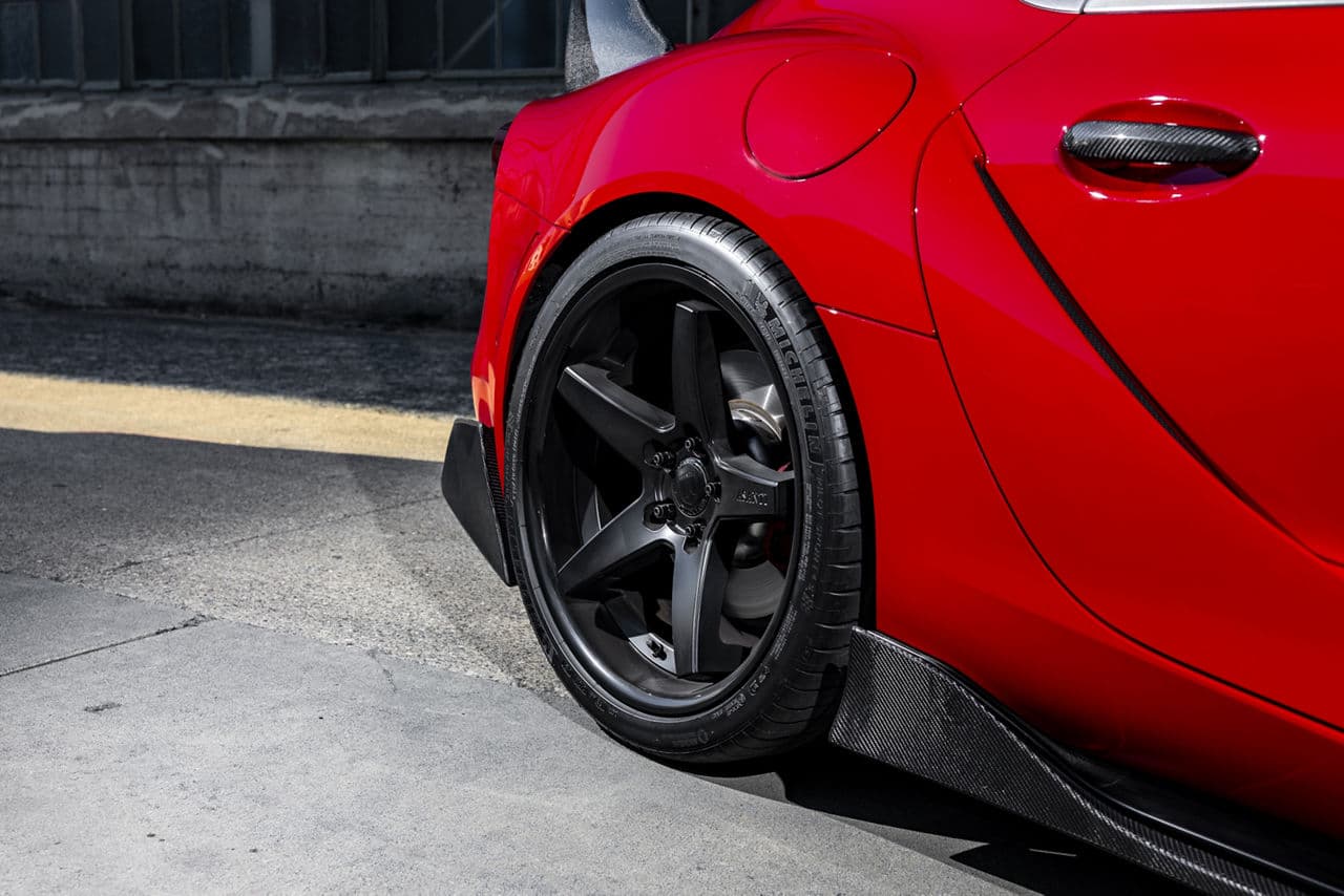 Interior of 2020 Toyota Supra with wheels