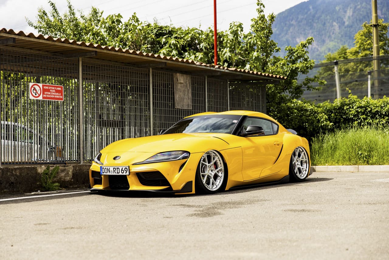 Front view of 2020 Toyota Supra with wheels