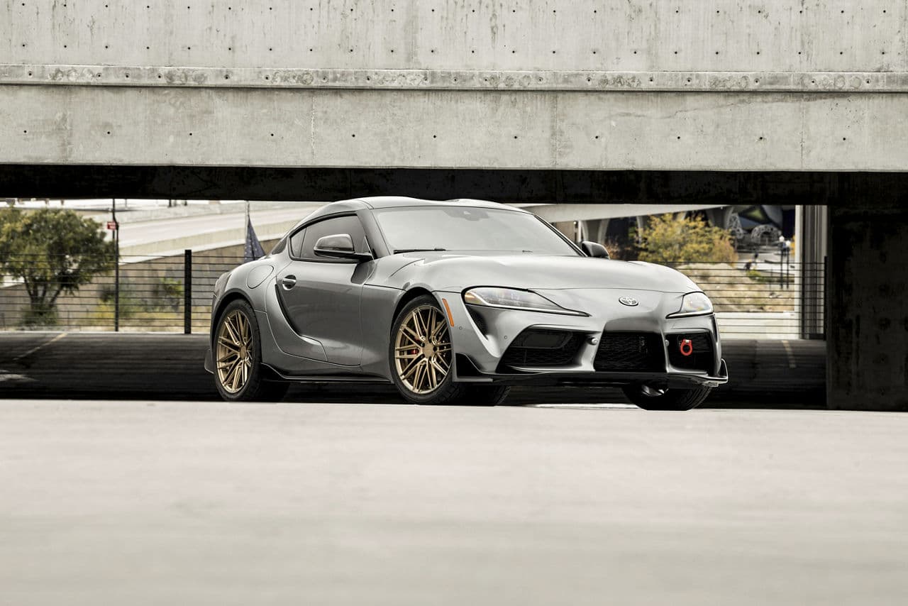 Front view of 2020 Toyota Supra with wheels