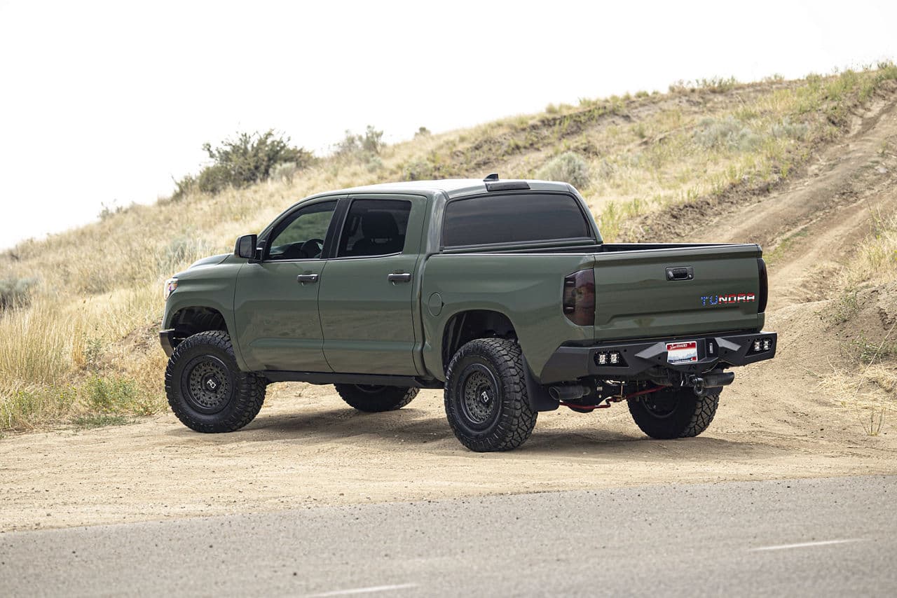 Side profile of 2020 Toyota Tundra with vehicle wraps