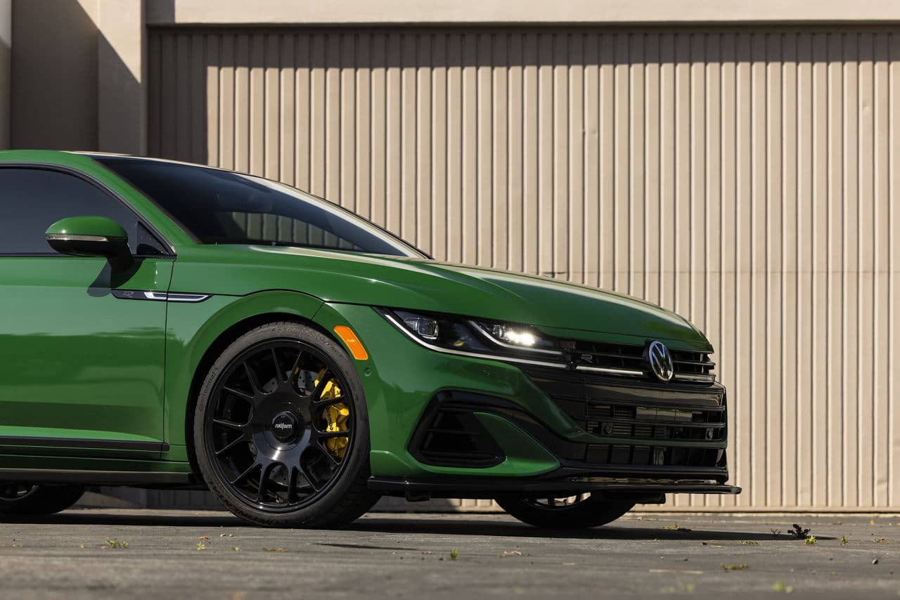 Rear view of 2020 Volkswagen Arteon with tuner wheels