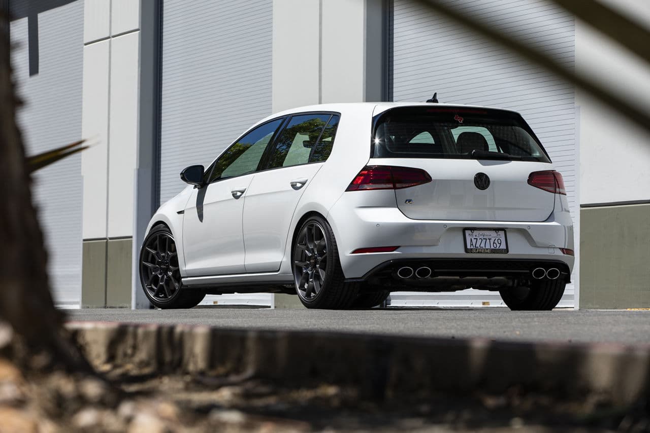 Interior of 2020 Volkswagen Golf R with wheels