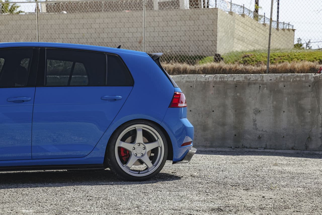 Interior of 2020 Volkswagen GTI with tuner wheels