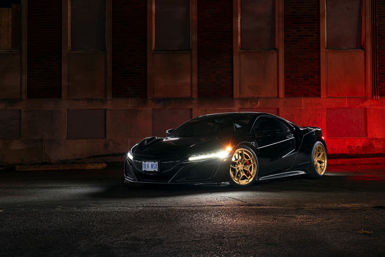 Detail view of 2021 Acura NSX with wheels