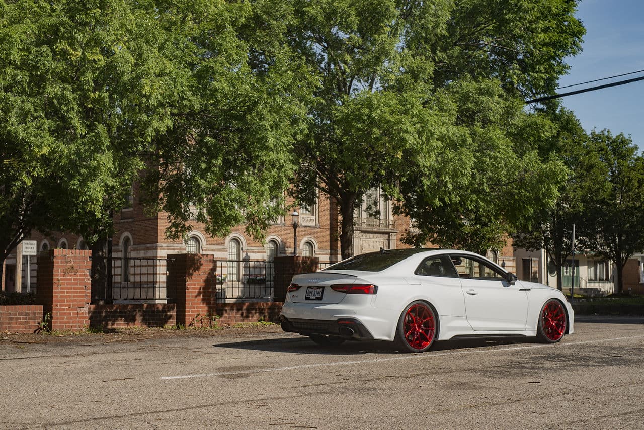 Detail view of 2021 Audi RS5 with wheels