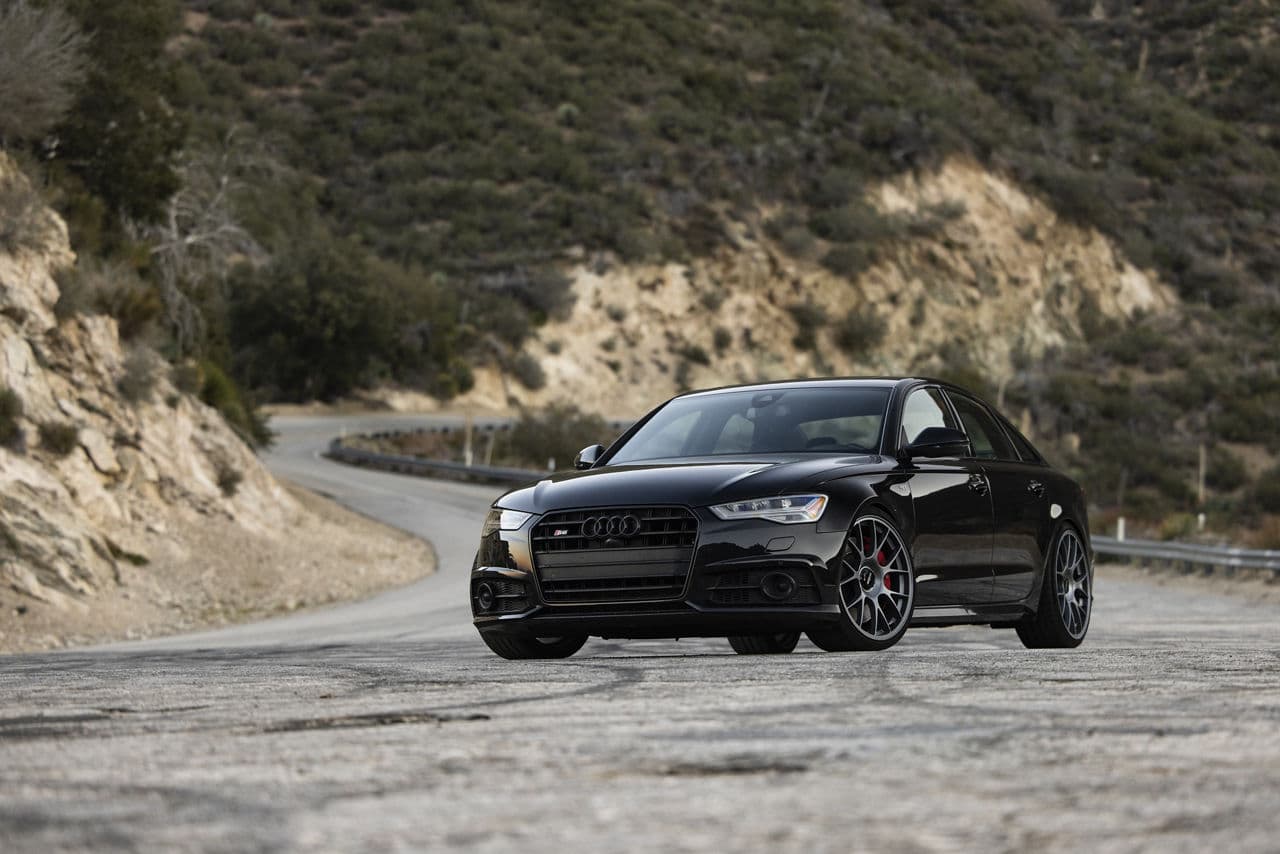 Front view of 2021 Audi S6 with wheels