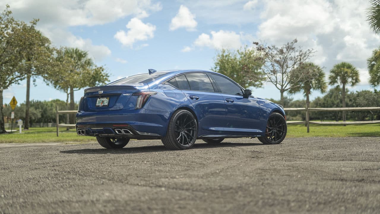Front view of 2021 Cadillac CTS-V with wheels