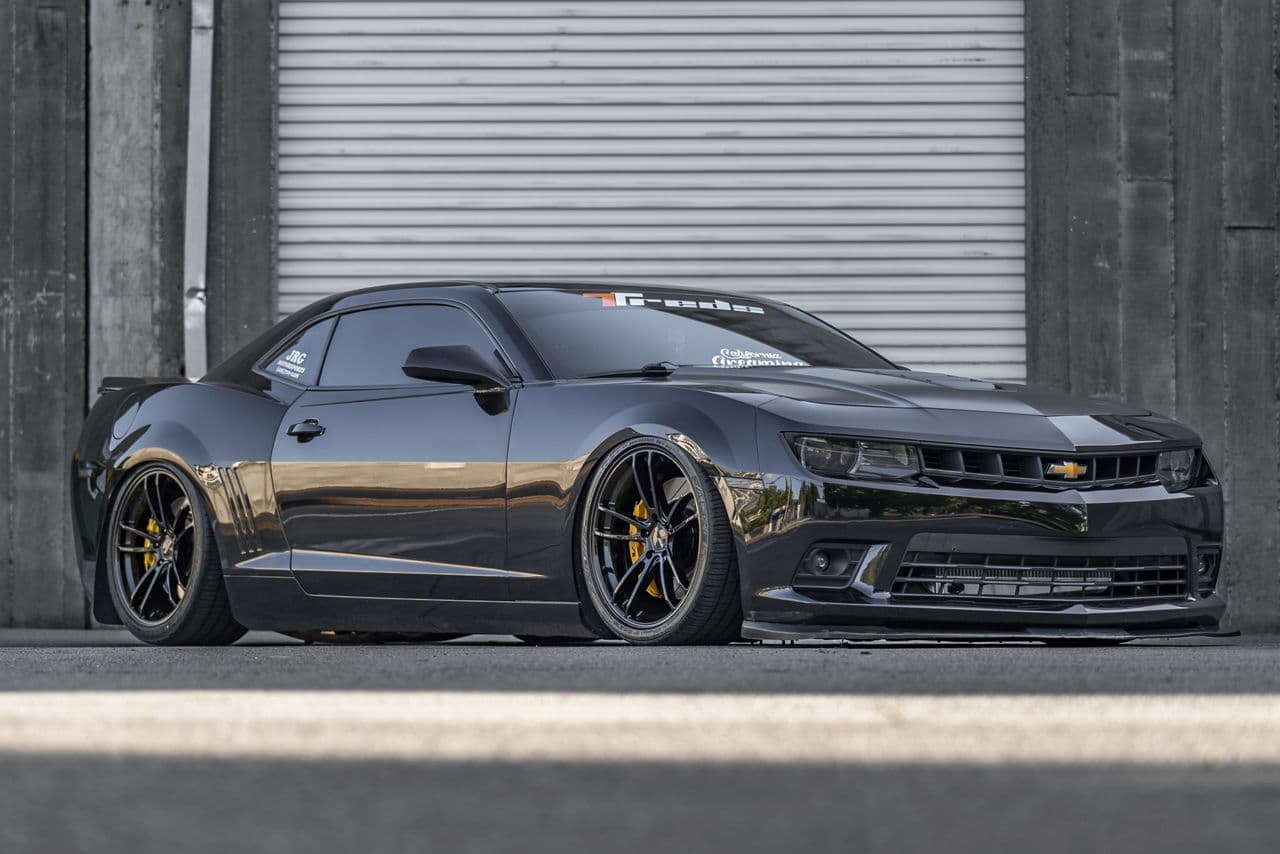 Detail view of 2021 Chevrolet Camaro with wheels