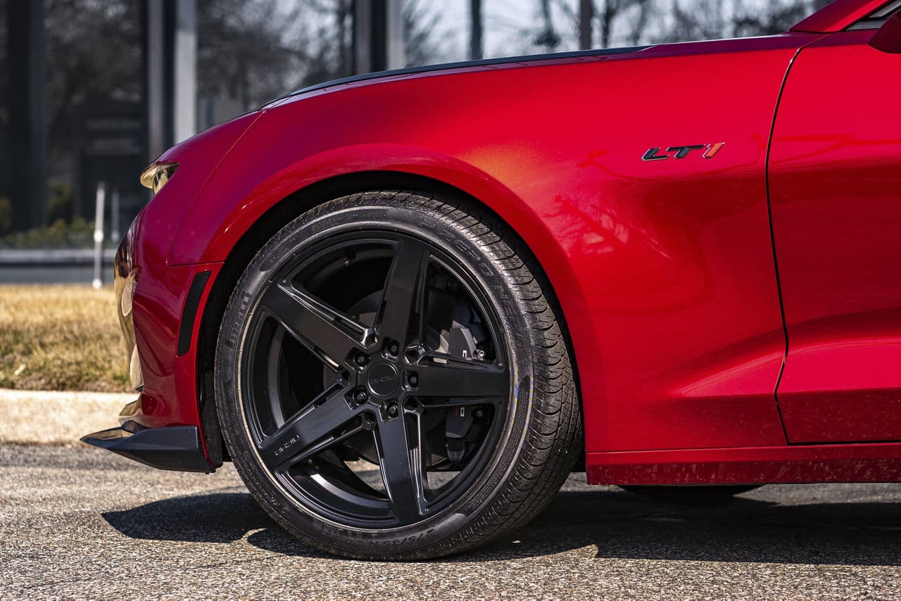 Interior of 2021 Chevrolet Camaro with wheels