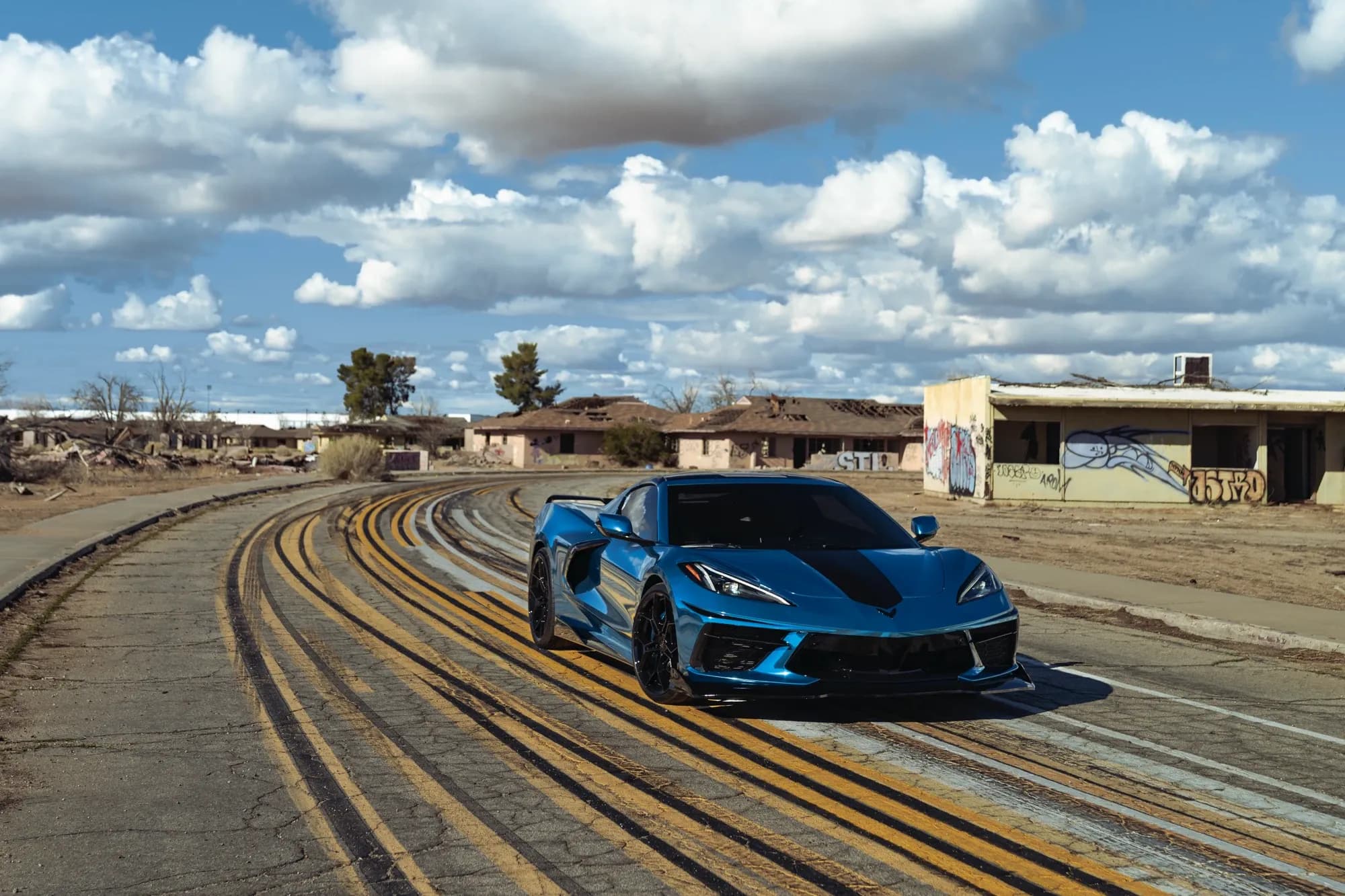 2021 Chevrolet Corvette C8 — vehicle wraps, rear view
