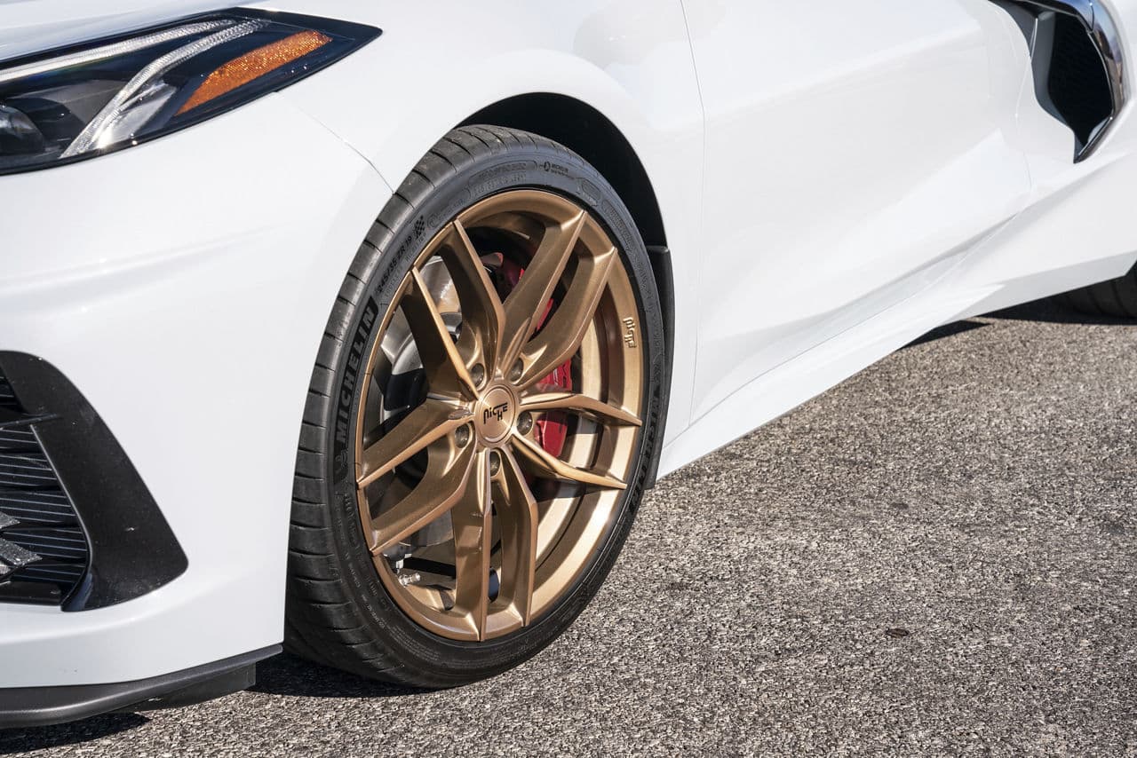 Interior of 2021 Chevrolet Corvette C8 with wheels