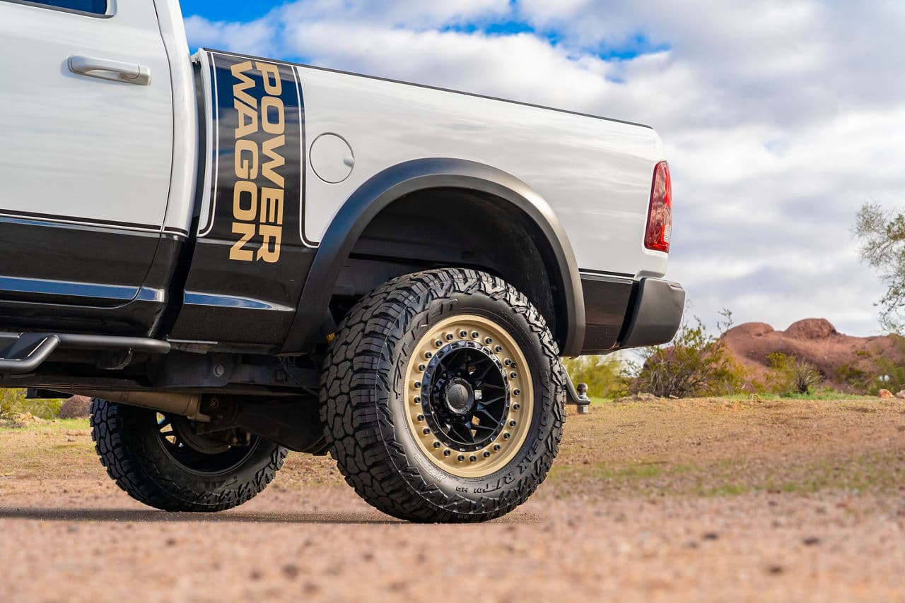 Rear view of 2021 Dodge 2500 Power Wagon with wheels