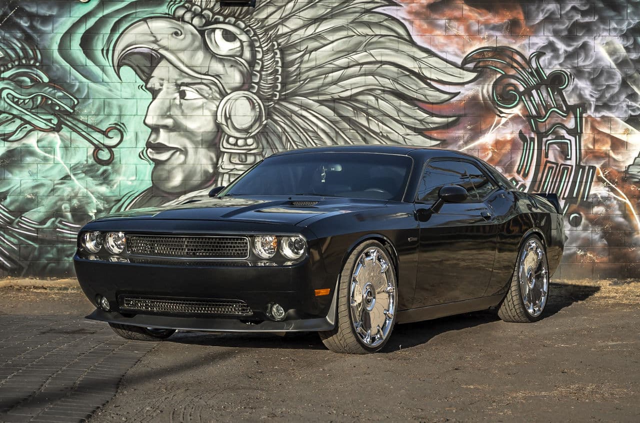 Detail view of 2021 Dodge Challenger with wheels