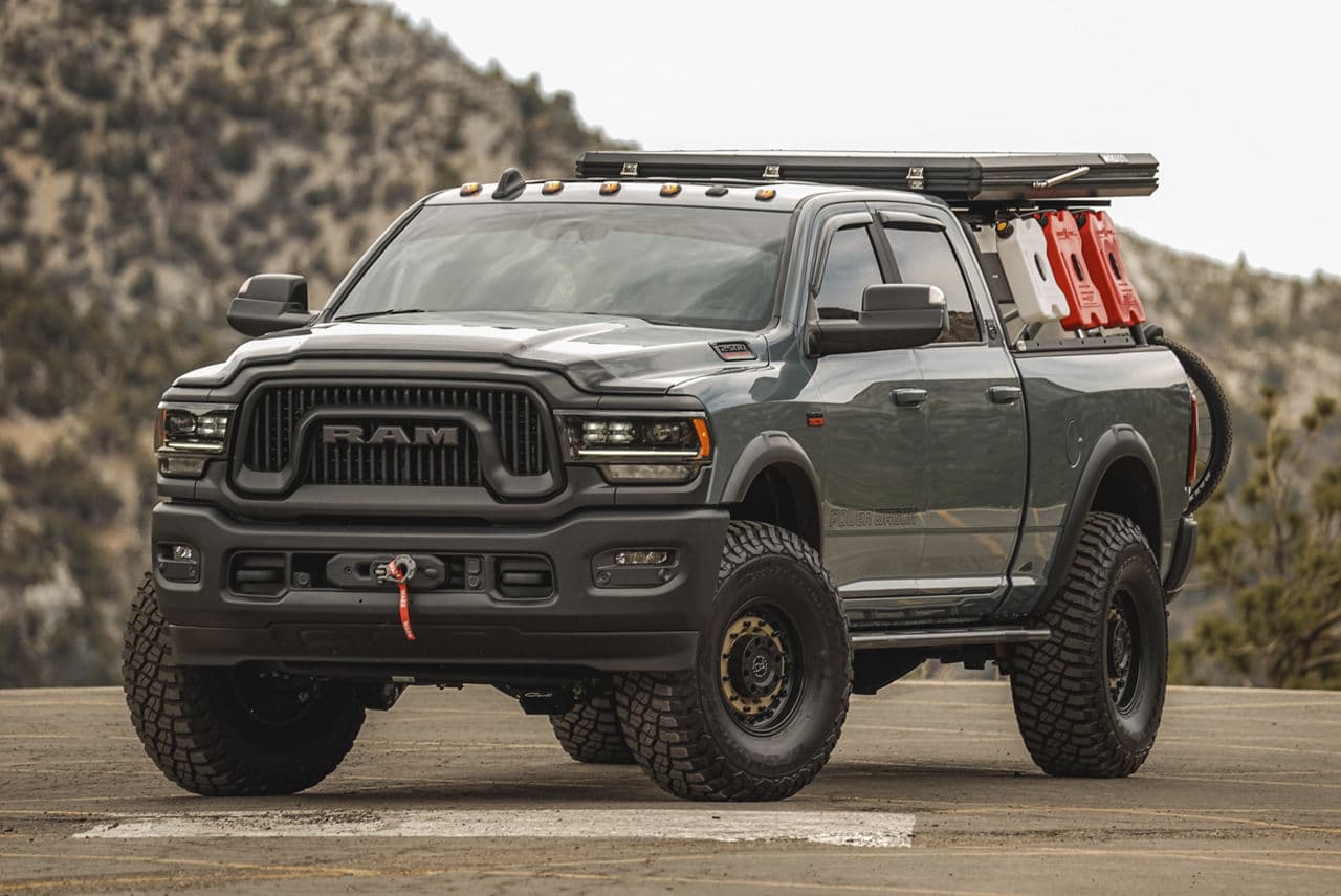 Front view of 2021 Dodge Ram 2500 Power Wagon with truck suv wheels