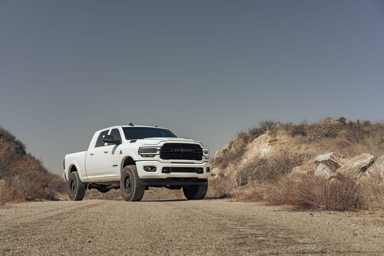 Front view of 2021 Dodge Ram 2500 with truck suv wheels