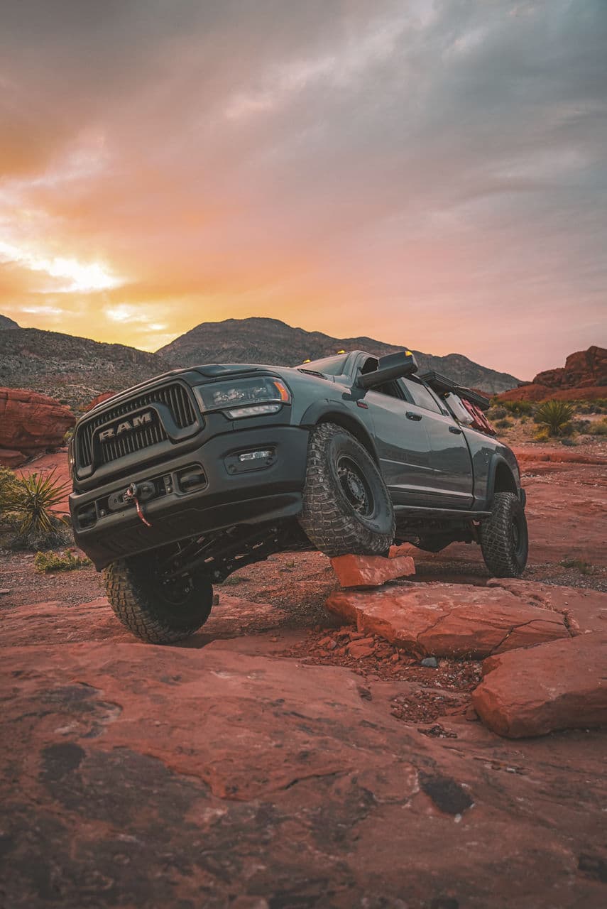 Side profile of 2021 Dodge Ram 2500 with wheels