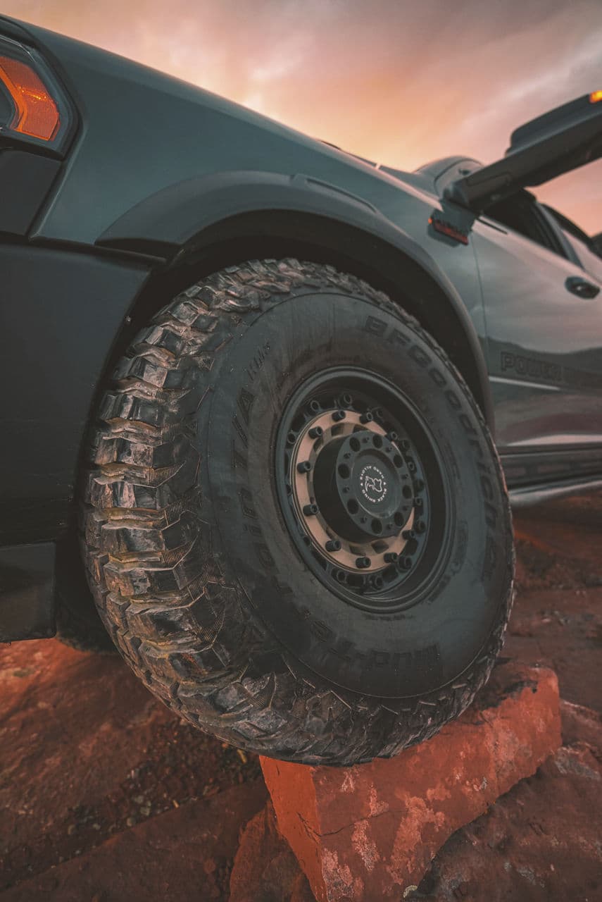 Rear view of 2021 Dodge Ram 2500 with wheels