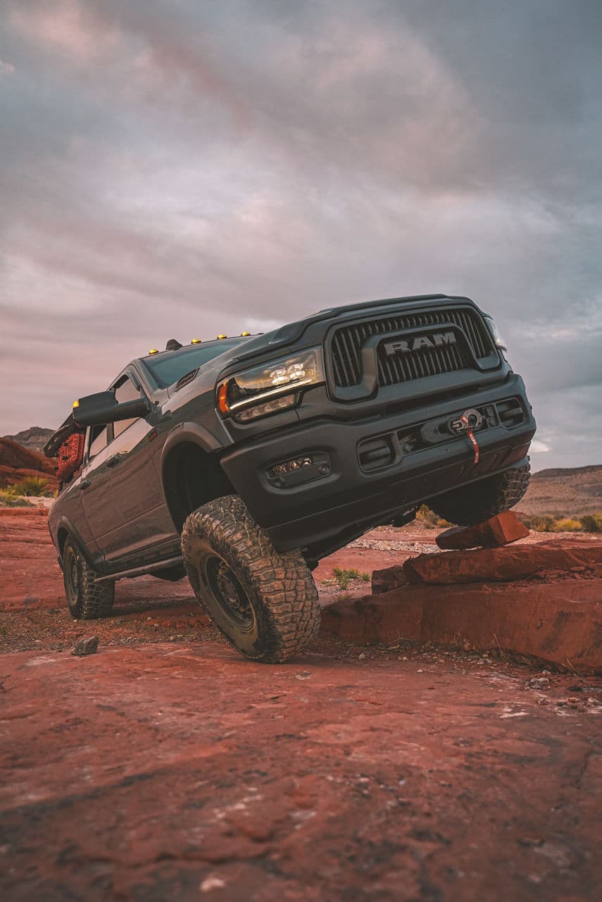 Interior of 2021 Dodge Ram 2500 with wheels