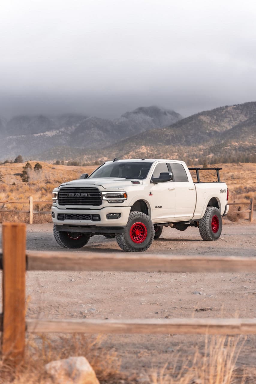 Front view of 2021 Dodge Ram 2500 with wheels
