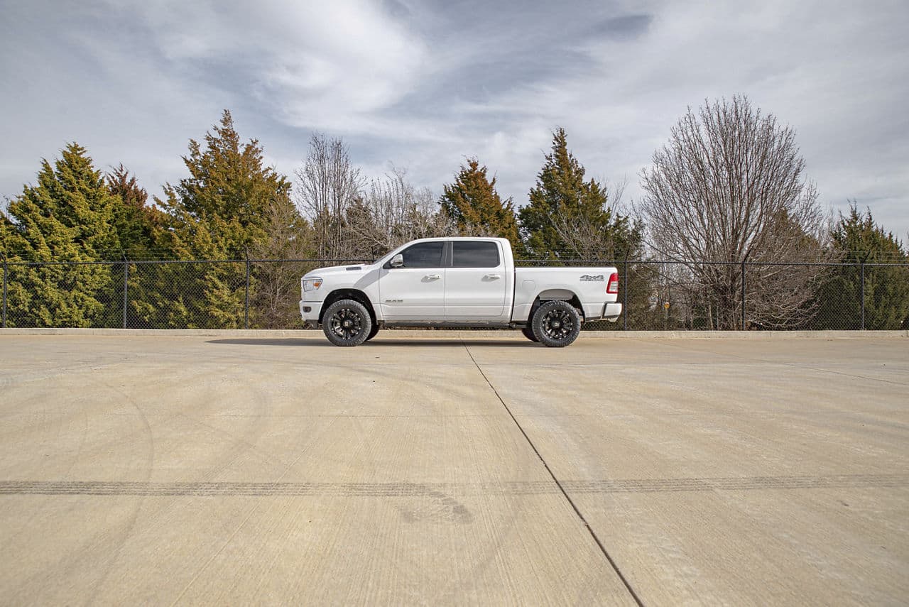 Side profile of 2021 Dodge Ram Bighorn with truck suv wheels