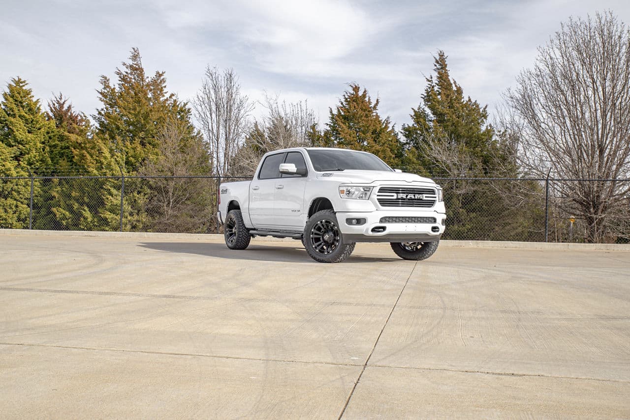 Rear view of 2021 Dodge Ram Bighorn with truck suv wheels