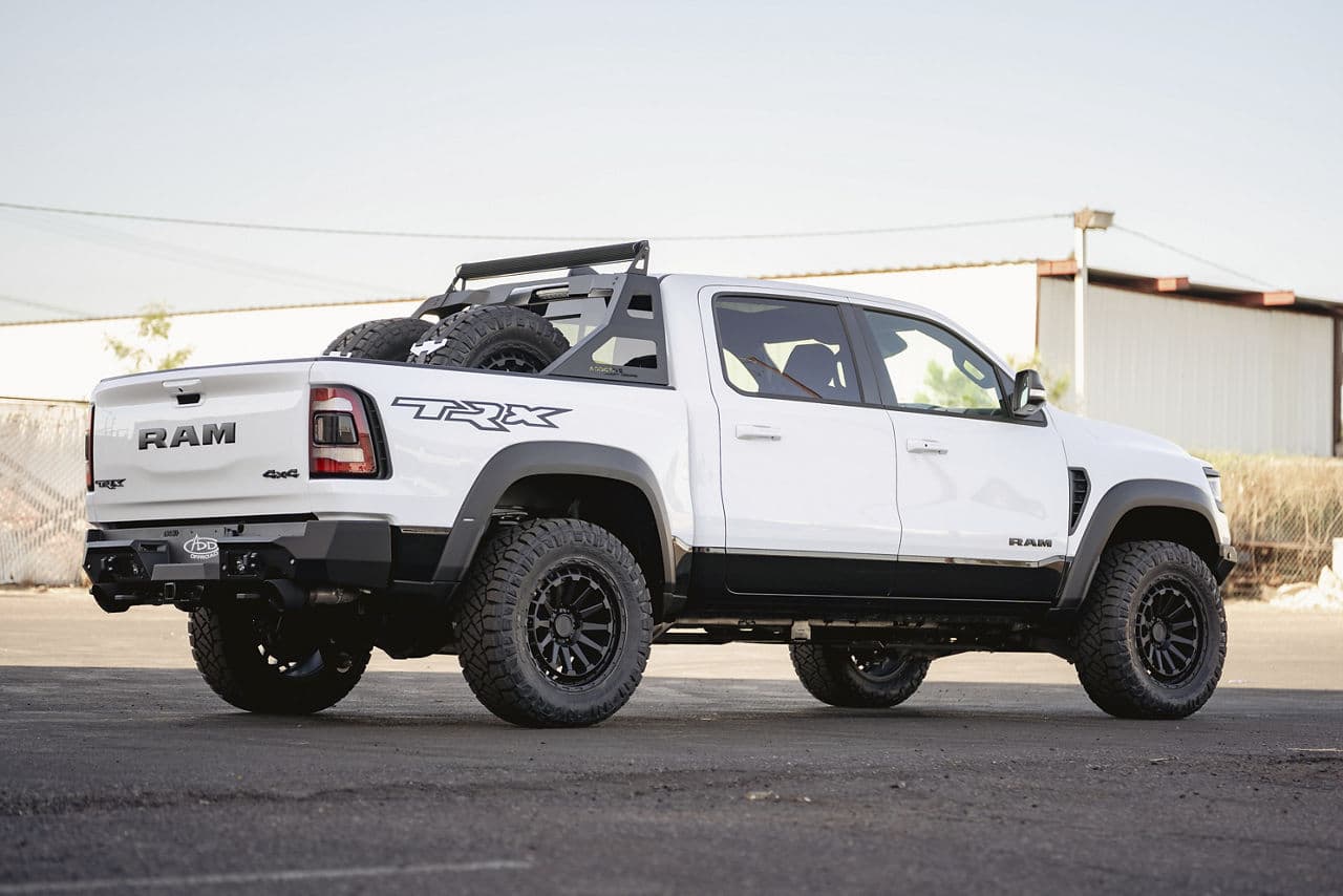 Front view of 2021 Dodge Ram TRX with wheels