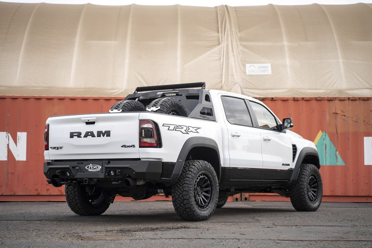 Interior of 2021 Dodge Ram TRX with wheels