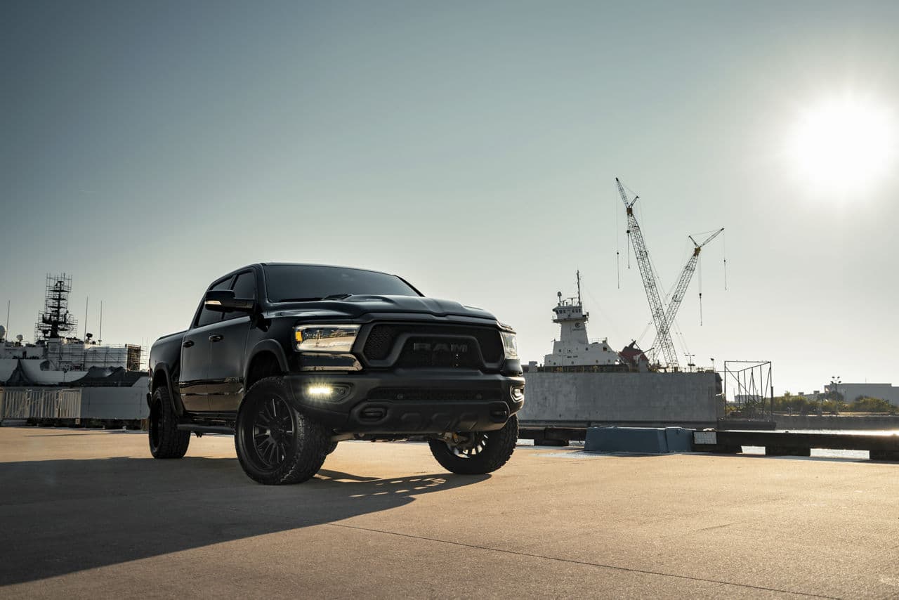 Interior of 2021 Dodge Ram with wheels