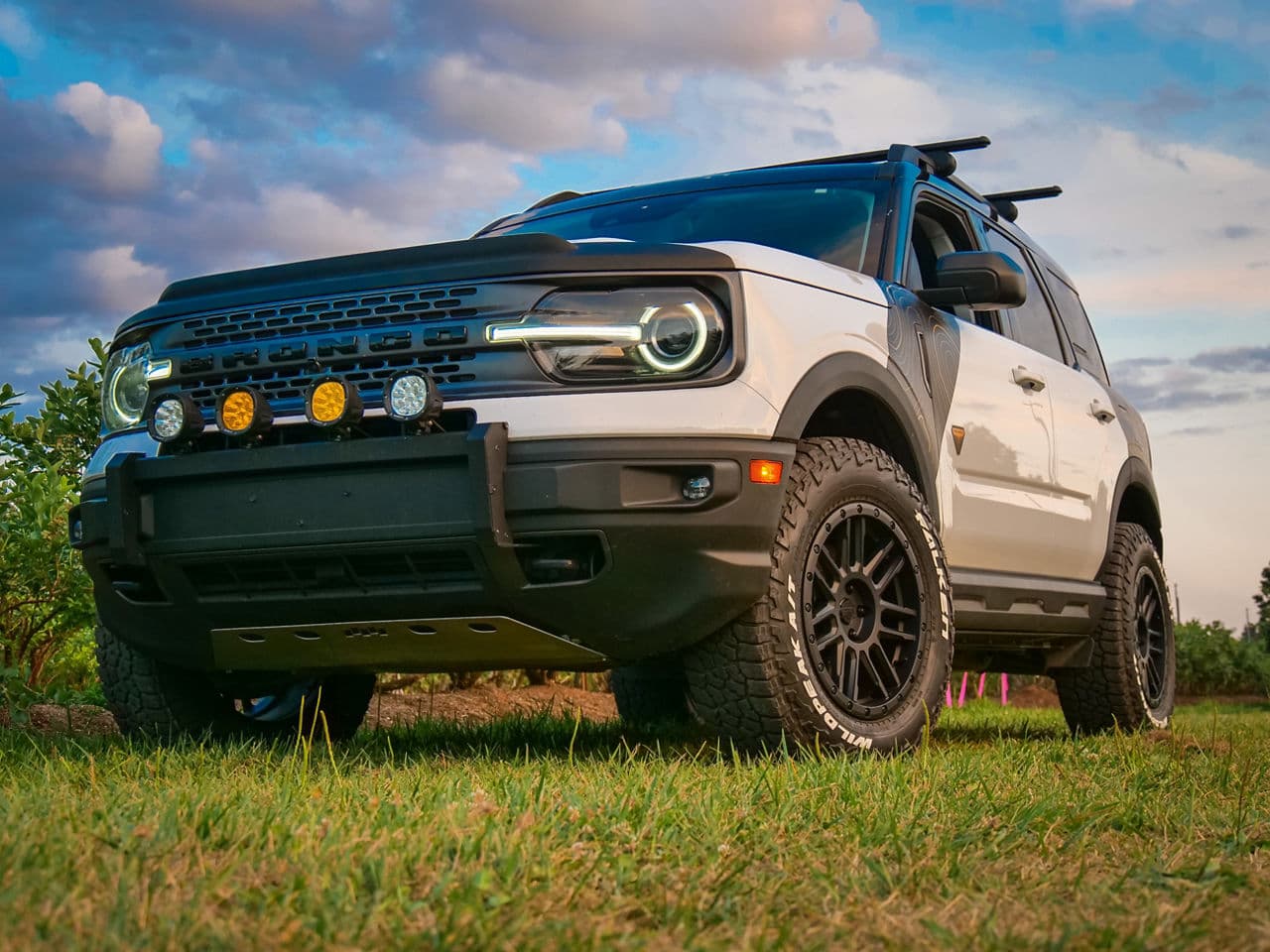 Front view of 2021 Ford Bronco Sport with wheels
