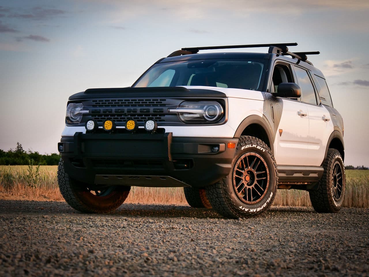 Side profile of 2021 Ford Bronco Sport with wheels