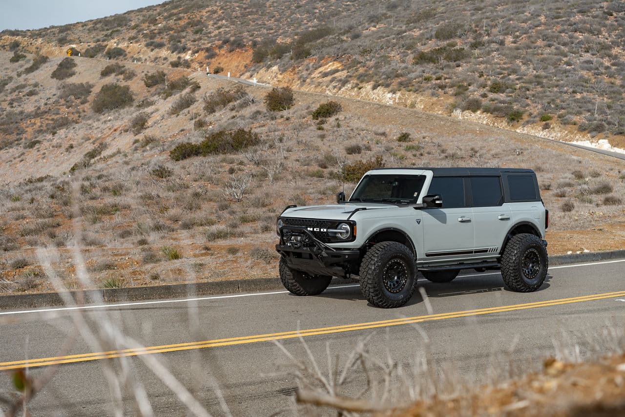 Interior of 2021 Ford Bronco with wheels
