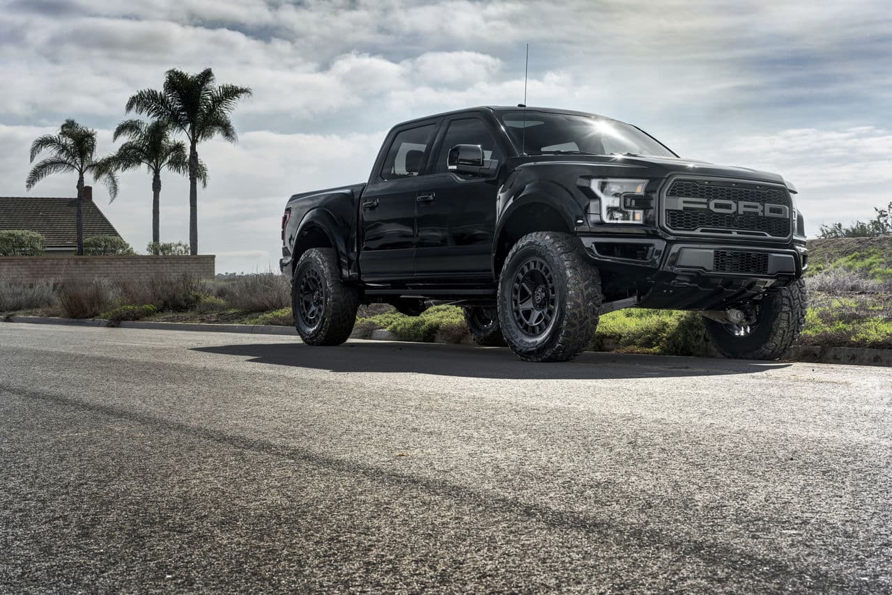 Interior of 2021 Ford F150 Raptor with truck suv wheels