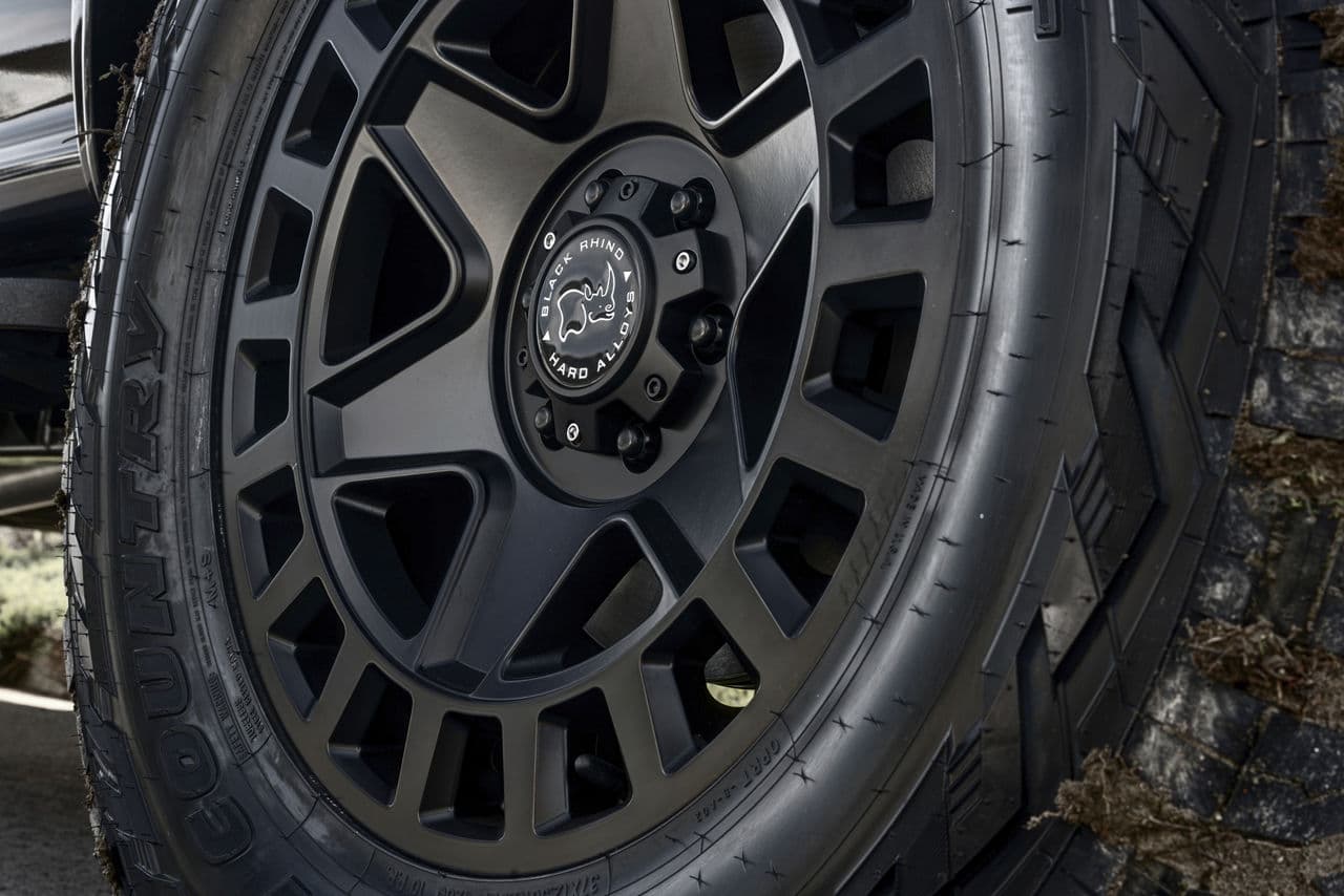 Detail view of 2021 Ford F150 Raptor with truck suv wheels